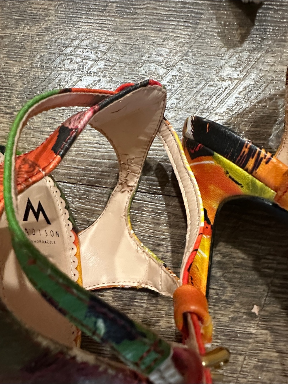 Madison Women’s Vibrant Floral-Multicolor Slingback High Heels 👠- Size 7.5 - Picture 6 of 7